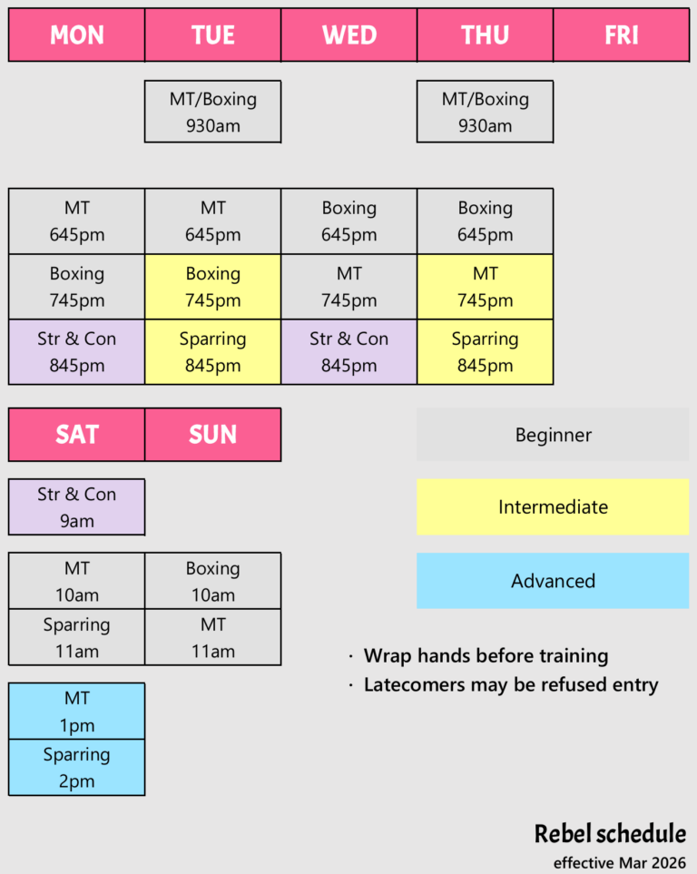 Rebel Schedule Rates